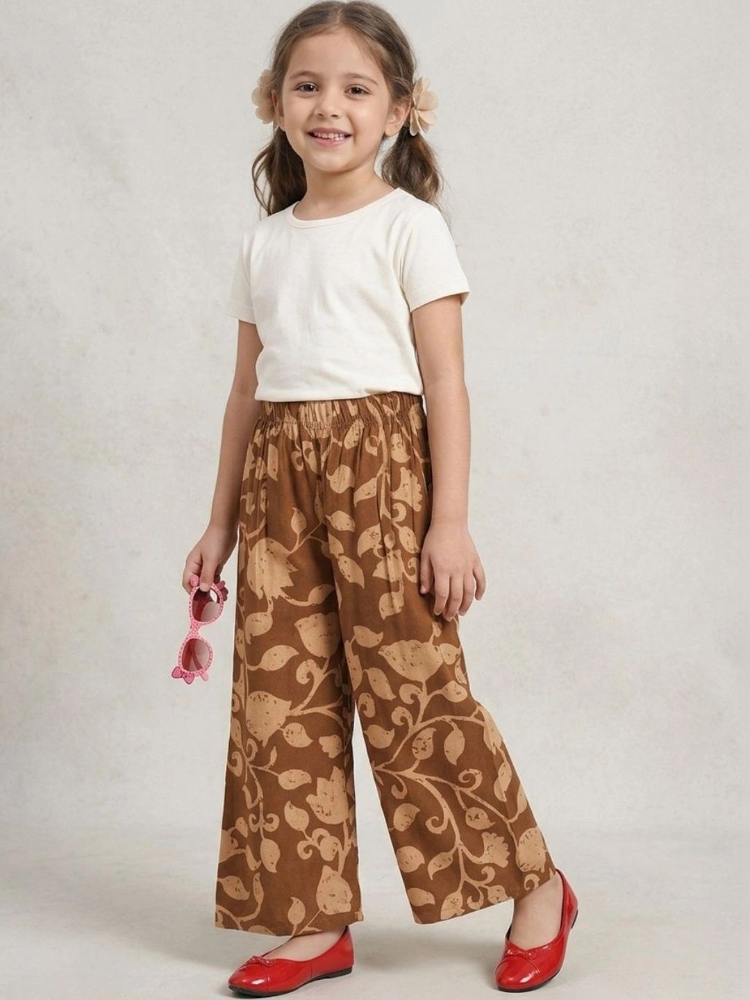 V-Mart Girls Floral Printed Ethnic Palazzos-picture-35