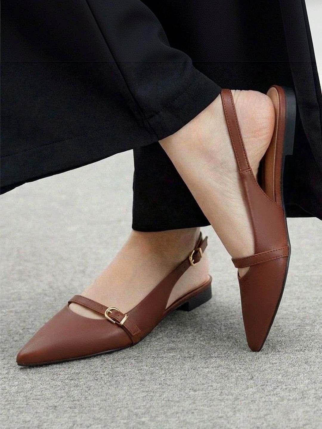 Street Style Store Women Open Toe Flats with Buckles-picture-20