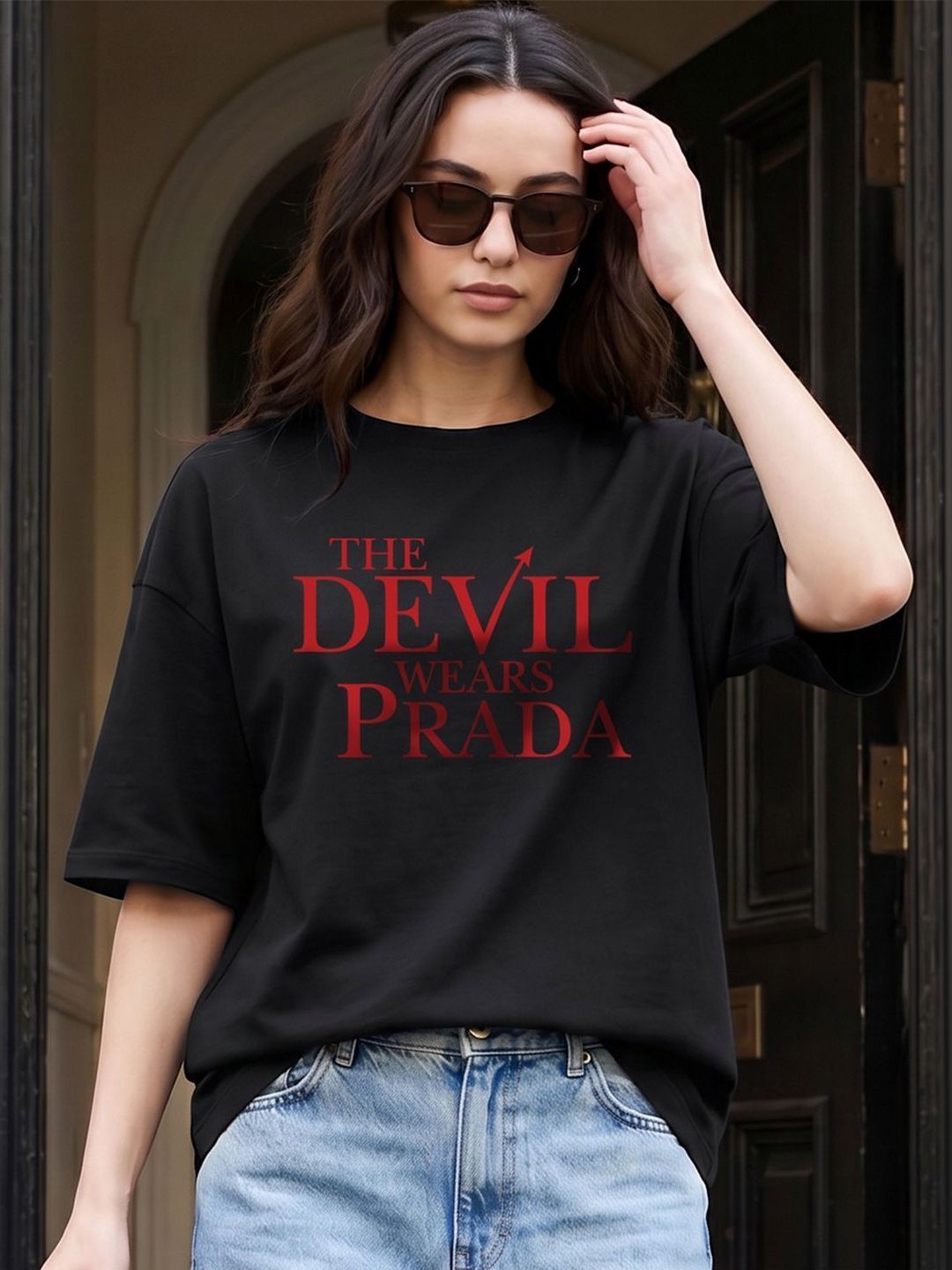 Men Typography Oversized Fit T-Shirt