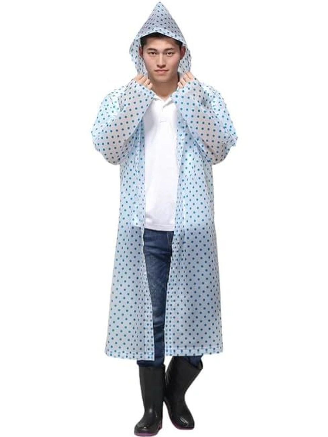 AUGEN Printed Waterproof Hooded Rain Jacket-picture-20