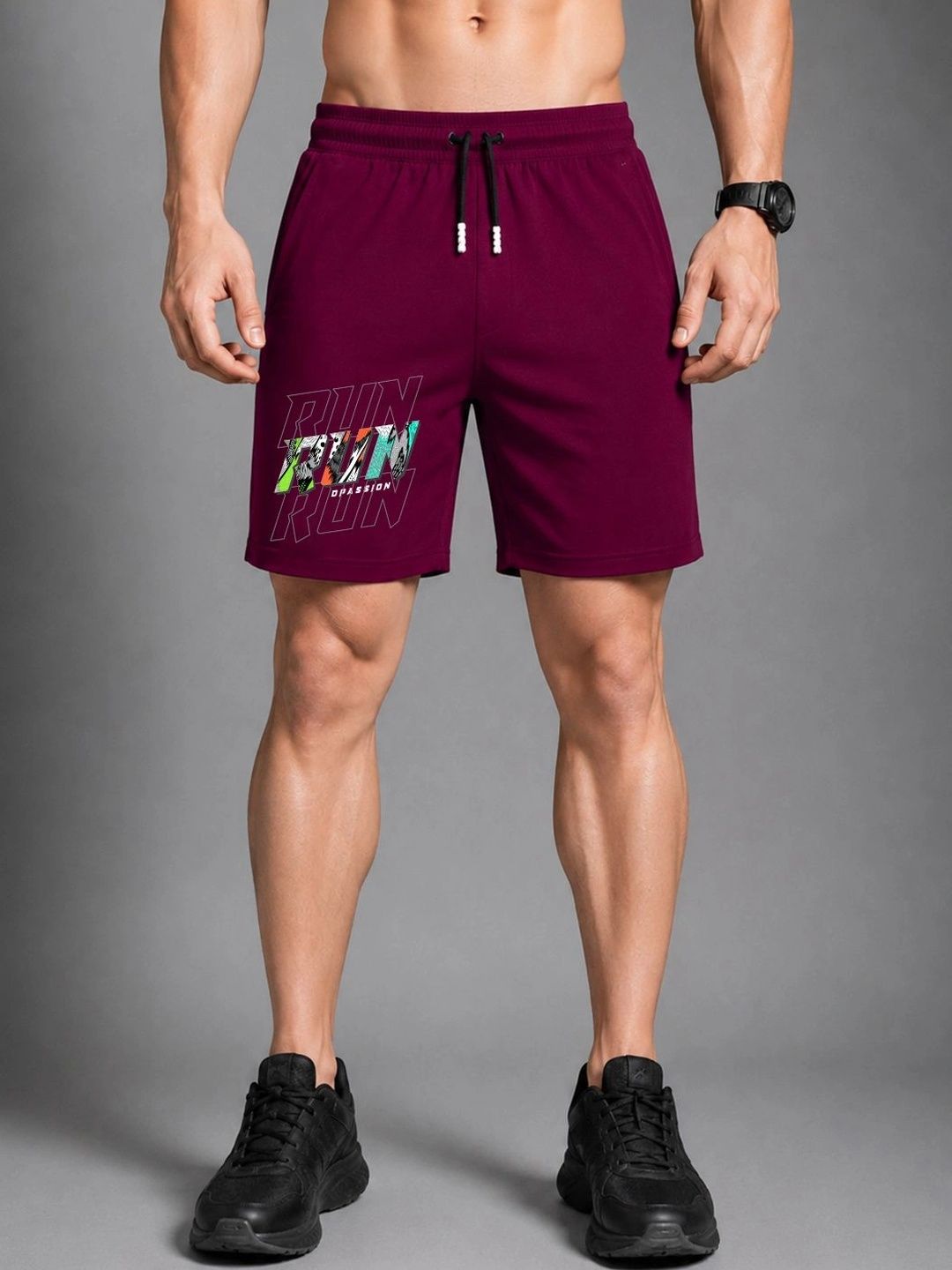 Dpassion Men Printed Training or Gym Shorts-picture-43