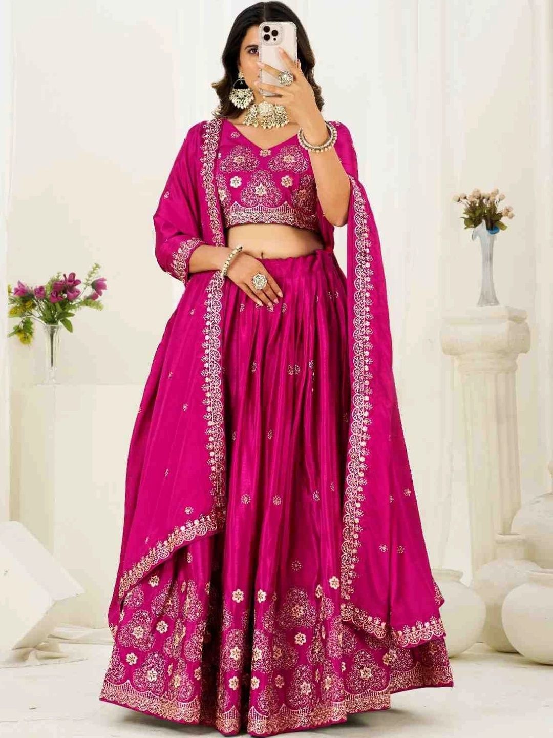 all about you Embroidered Ready to Wear Lehenga & Blouse With Dupatta-picture-27