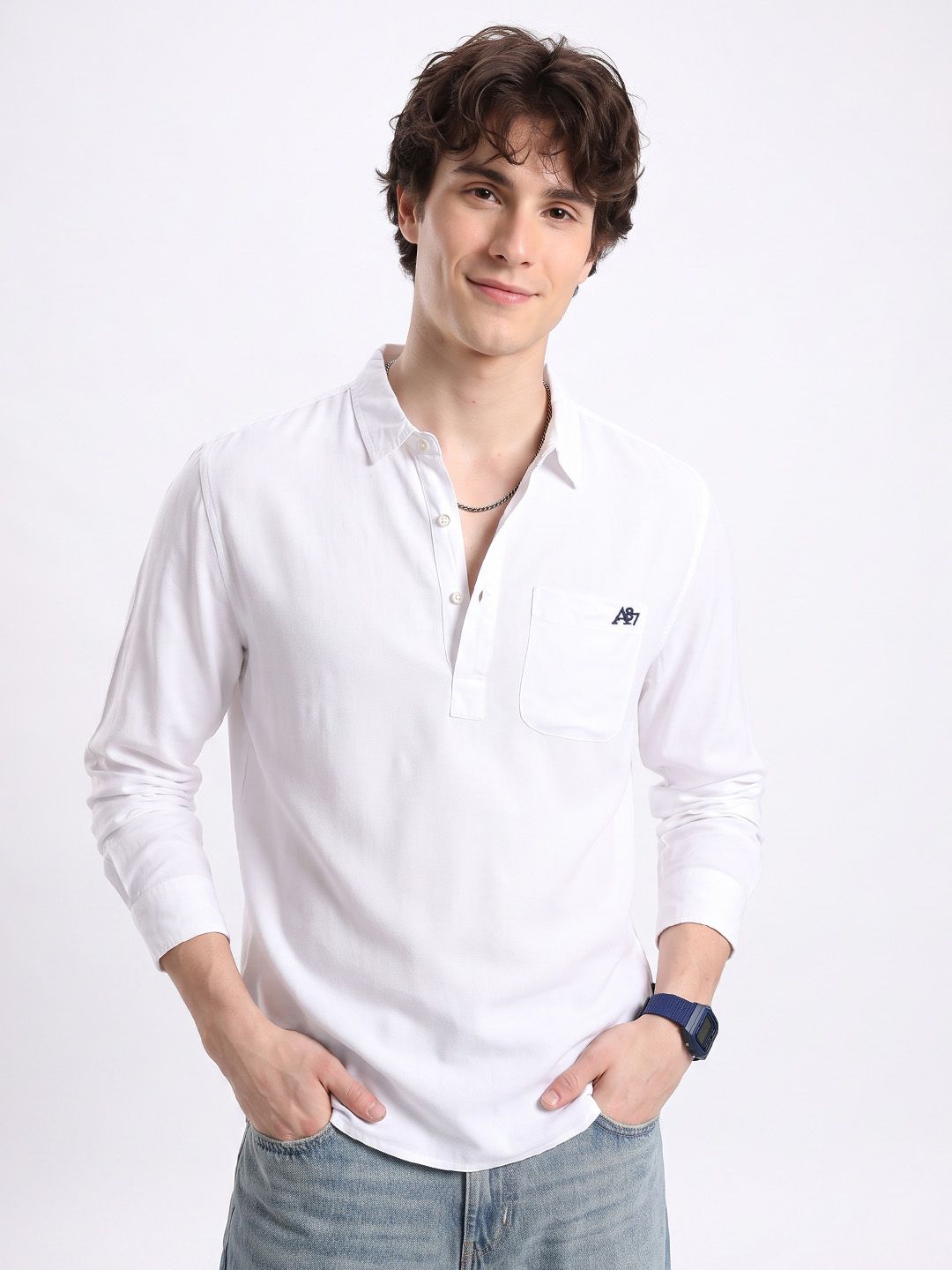 Aeropostale Spread Collar Casual Shirt-image-16