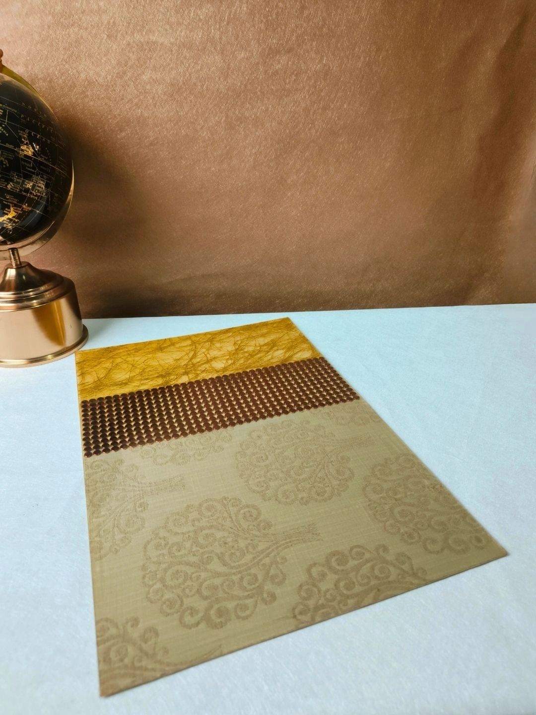THE HOME CO. Beige Printed Rectangle Table Placemats-picture-27