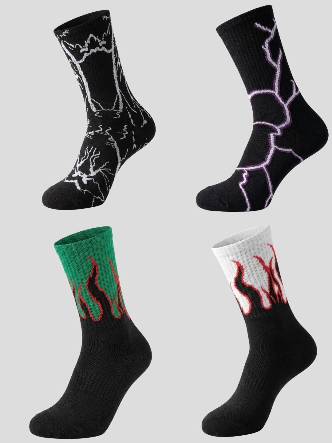 Moda Rapido Men Pack of 4 Cotton Blend Patterned Above Ankle Socks-picture-29