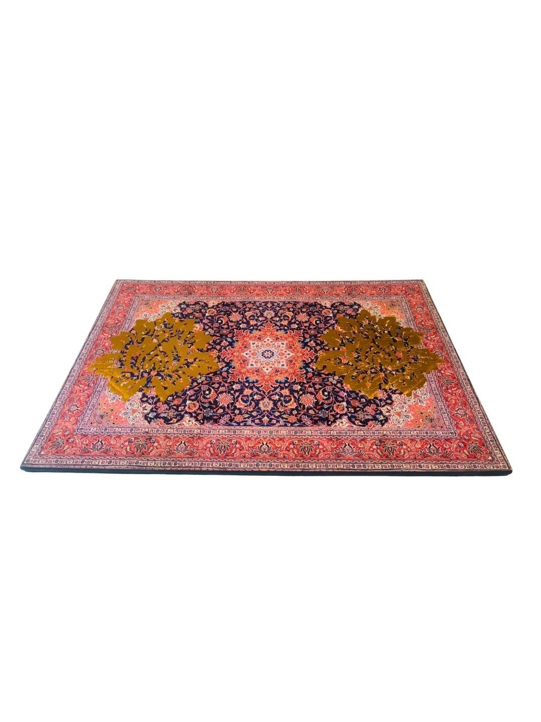THE HOME CO. 6 Pcs Maroon Printed Rectangle Table Placemats-picture-28