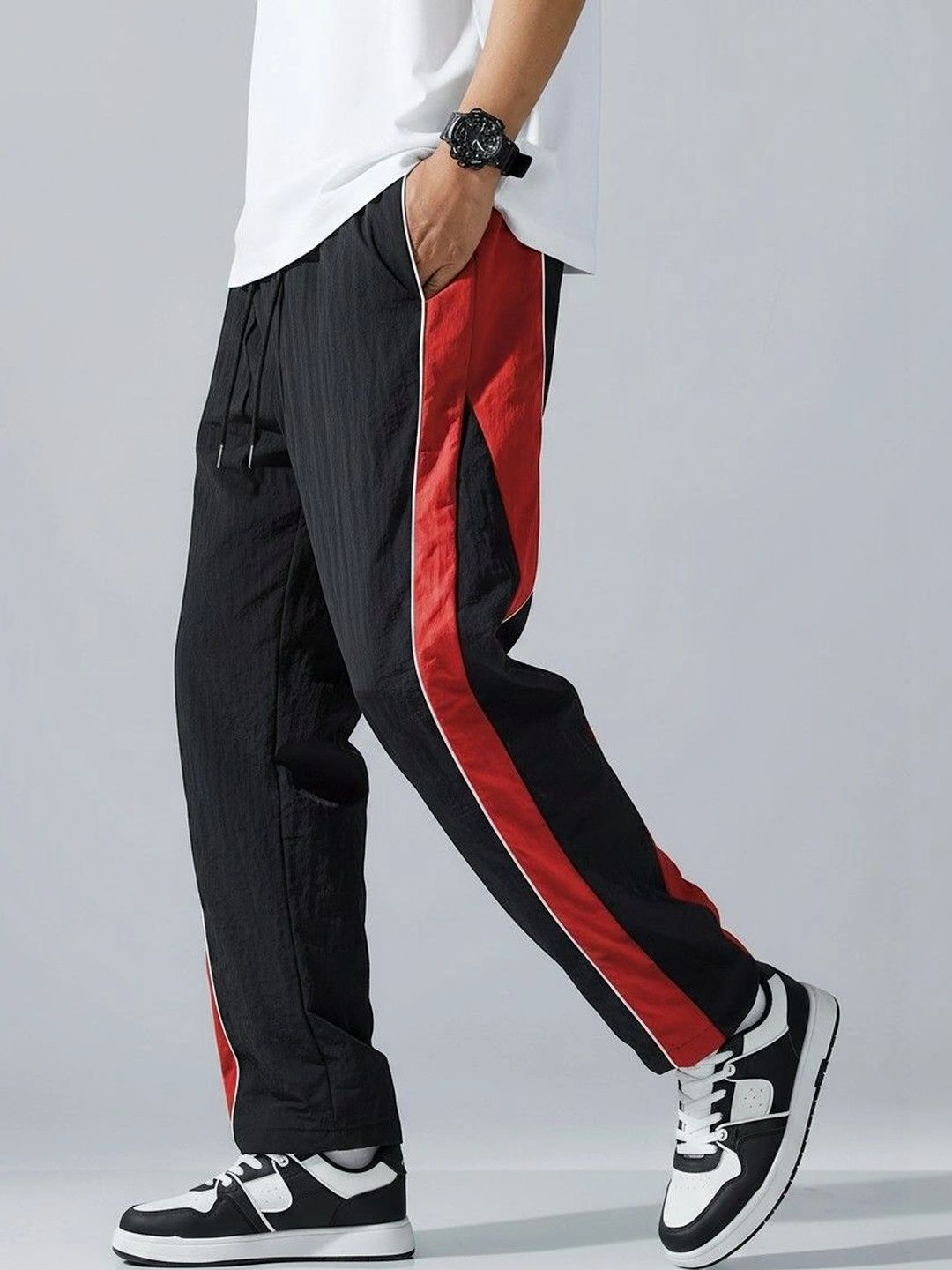 Loomzy Men Regular Fit Colourblocked Dry Fit Training Track Pants-picture-39