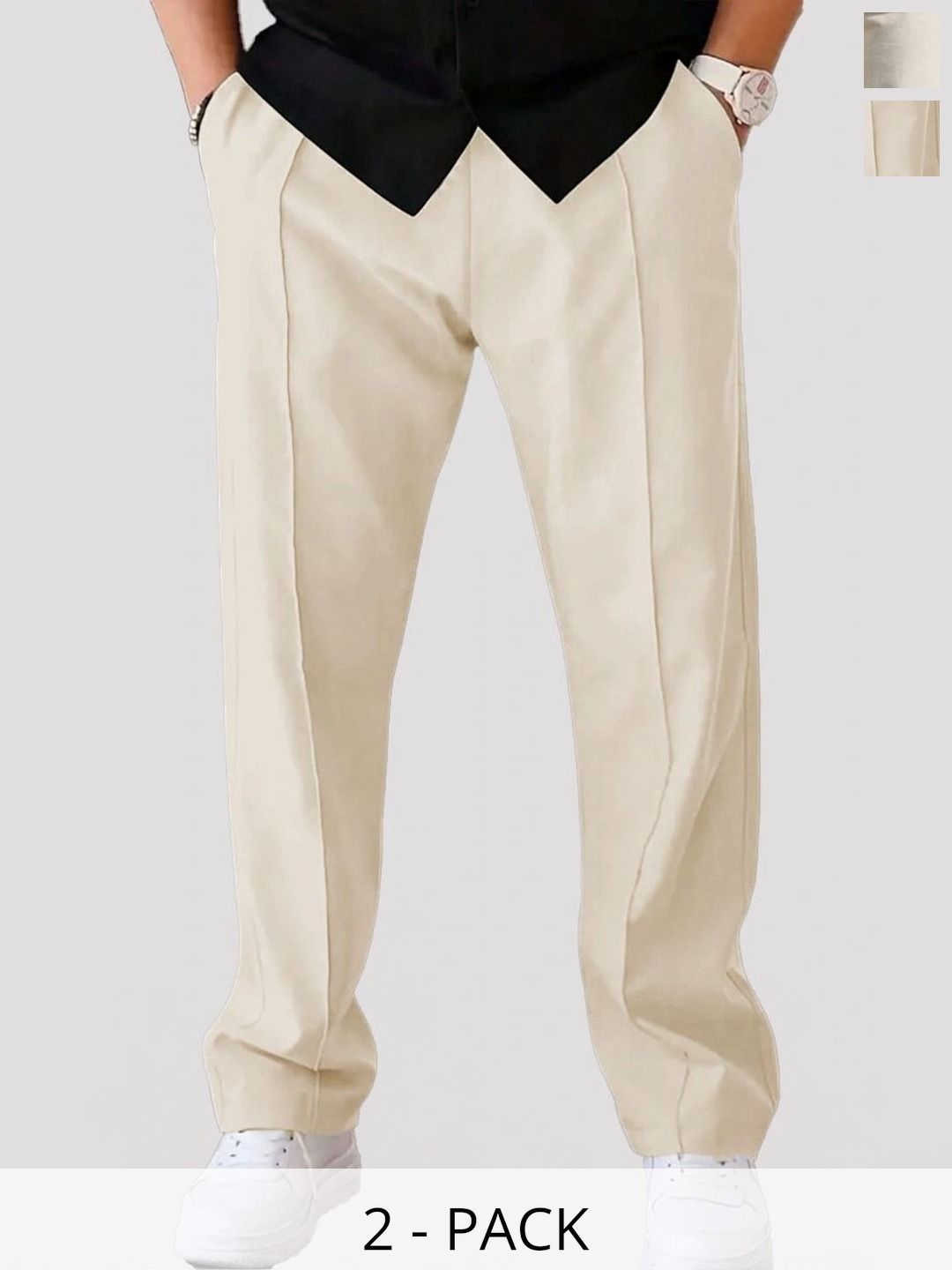 Joggers Park Men Pack of 2 Regular Fit Dry Fit Track Pants-picture-55