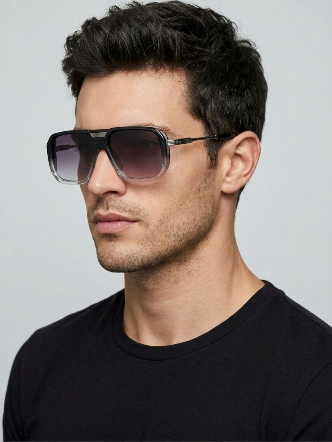 Roadster X fwd Unisex Grey Lens & Black Aviator Sunglasses with-picture-34