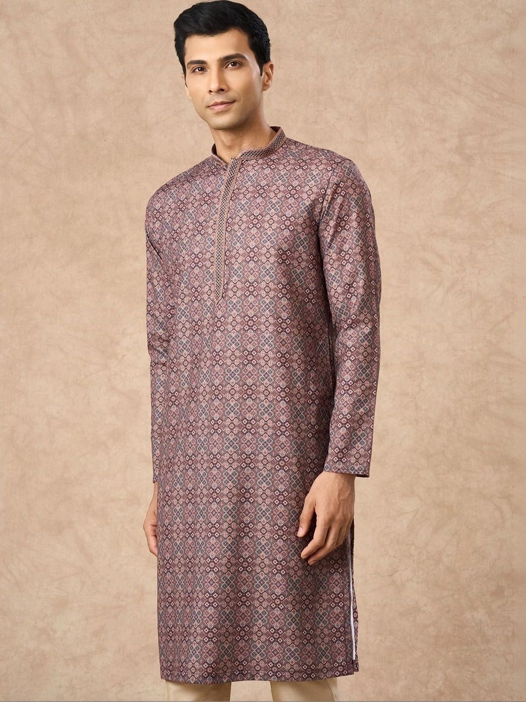 Manyavar Men Printed Regular Kurta with Pyjamas-picture-40