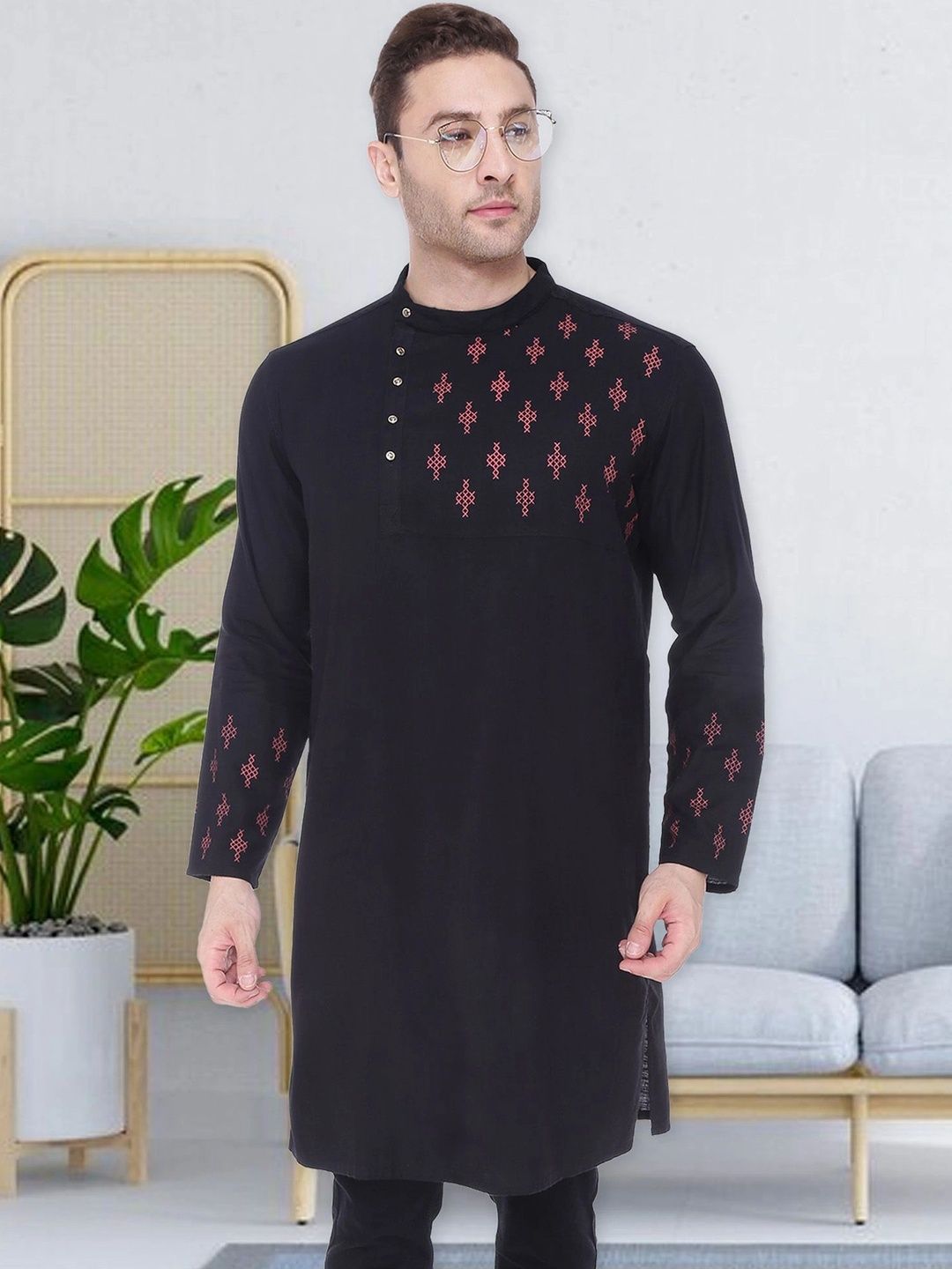 Kuons Men Ethnic Motifs Embroidered Kurta-picture-17