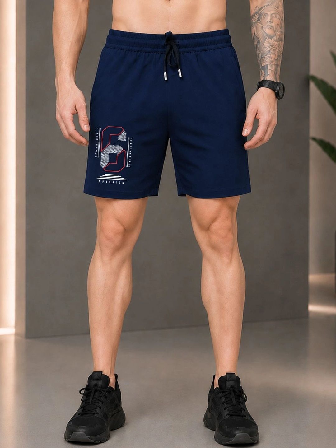 Dpassion Men Printed Training or Gym Shorts-picture-25