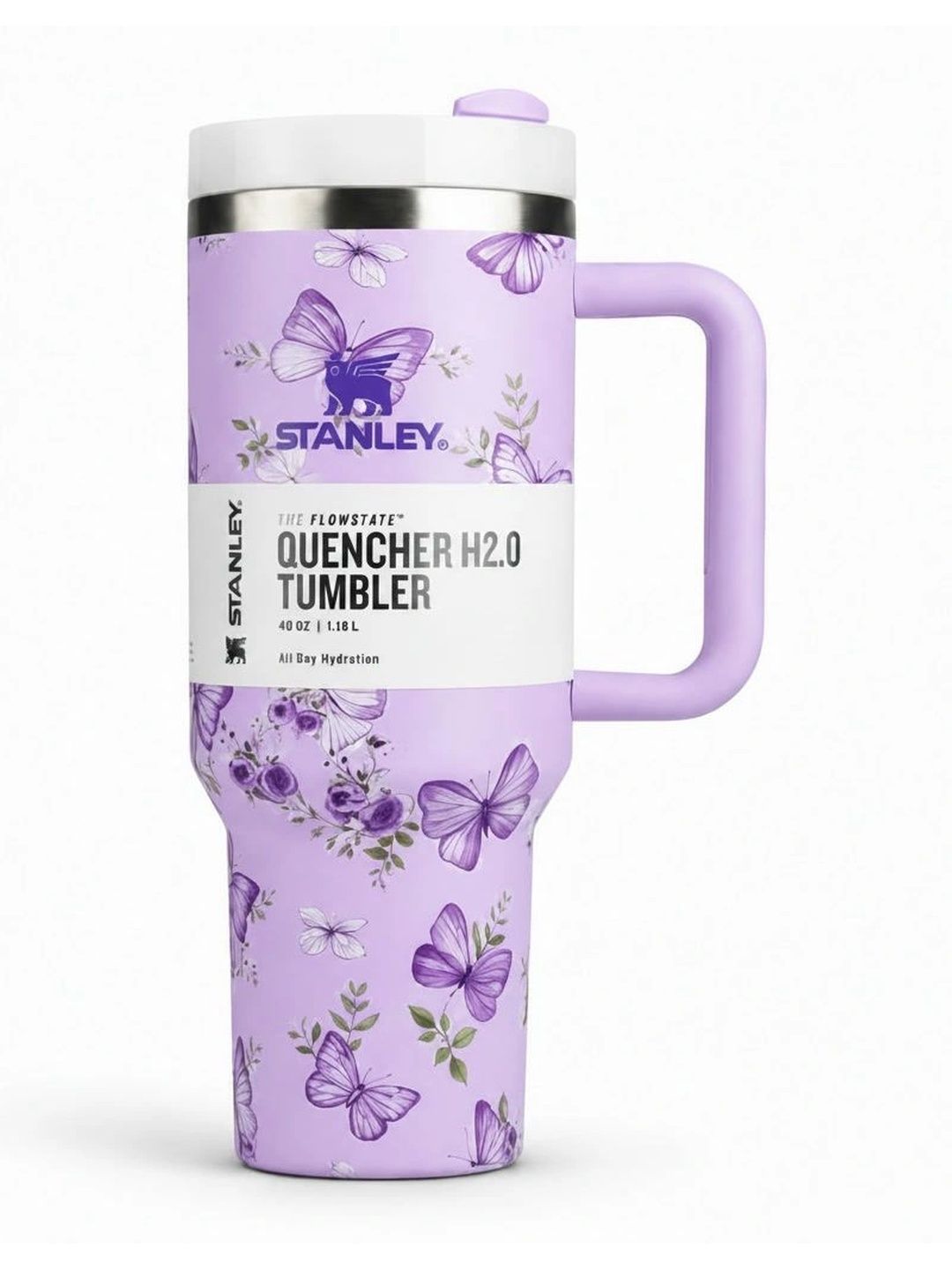 STANLEY Purple & Pink Single Stainless Steel Floral Double Wall Vacuum Water Bottle-picture-57