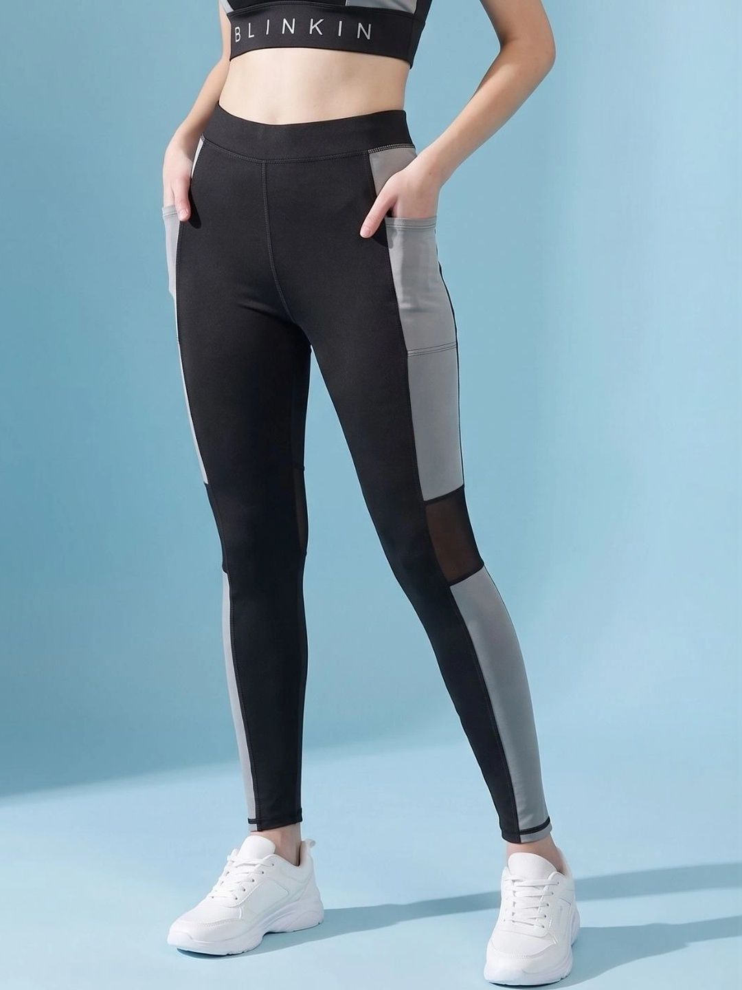 Blinkin Colourblocked Ankle-Length Tights-picture-17