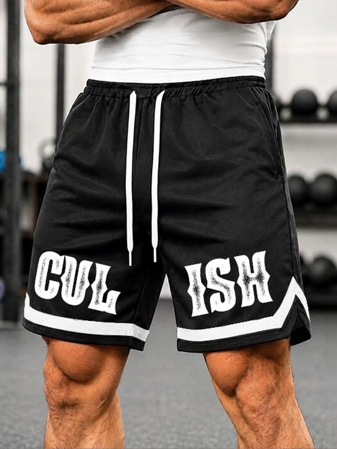 culish Men Typography Printed Training or Gym Sports Shorts-picture-39