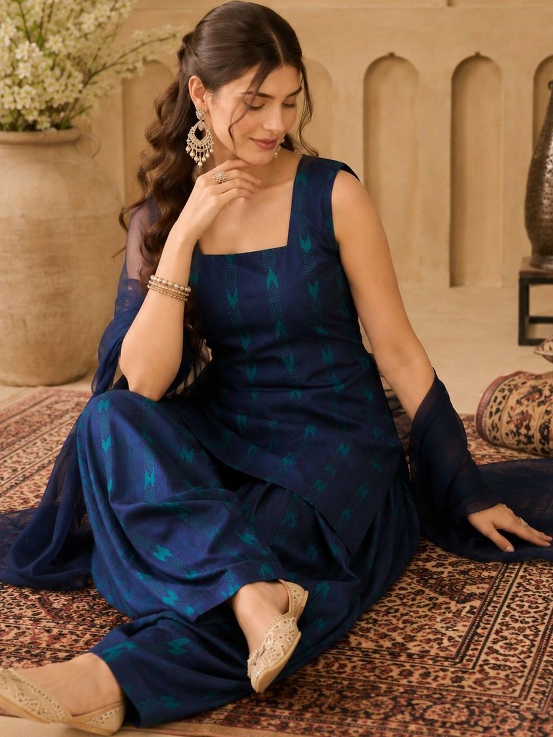 Anouk Women Ethnic Motifs Printed Regular Pure Cotton Kurta with Patiala & With Dupatta-picture-15