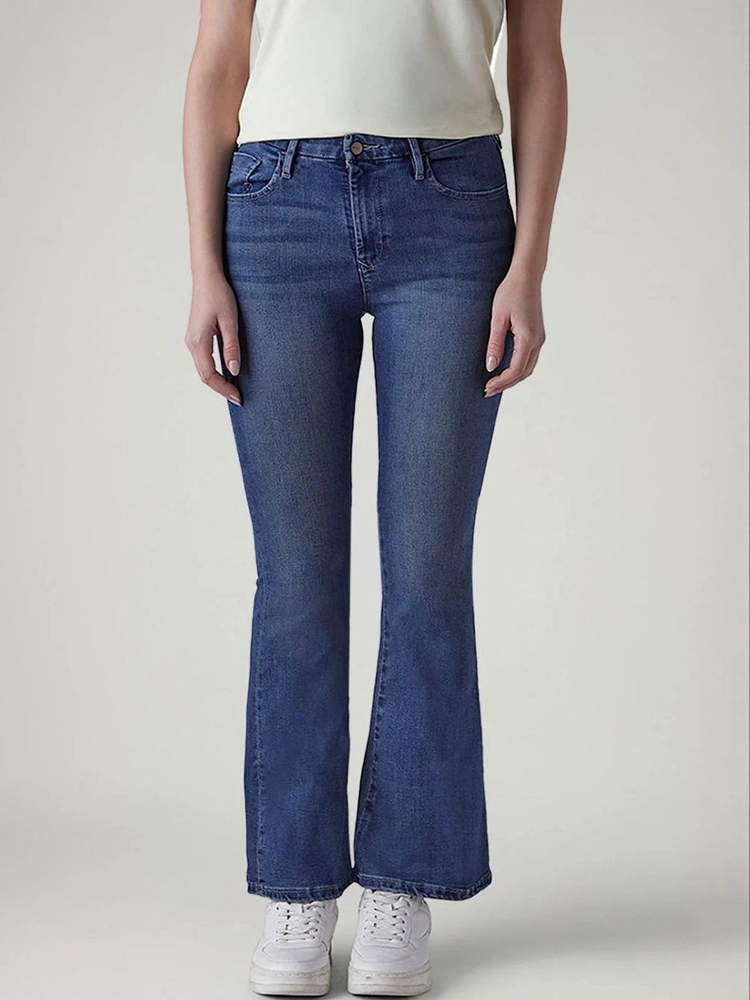 Levis Women Classic Flared High-Rise Light Fade Stretchable Jeans-picture-39