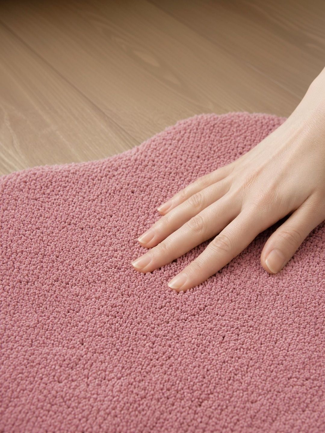 THE S LIVING Pink Anti Skid Durable 1800 GSM Bath Rugs-picture-31