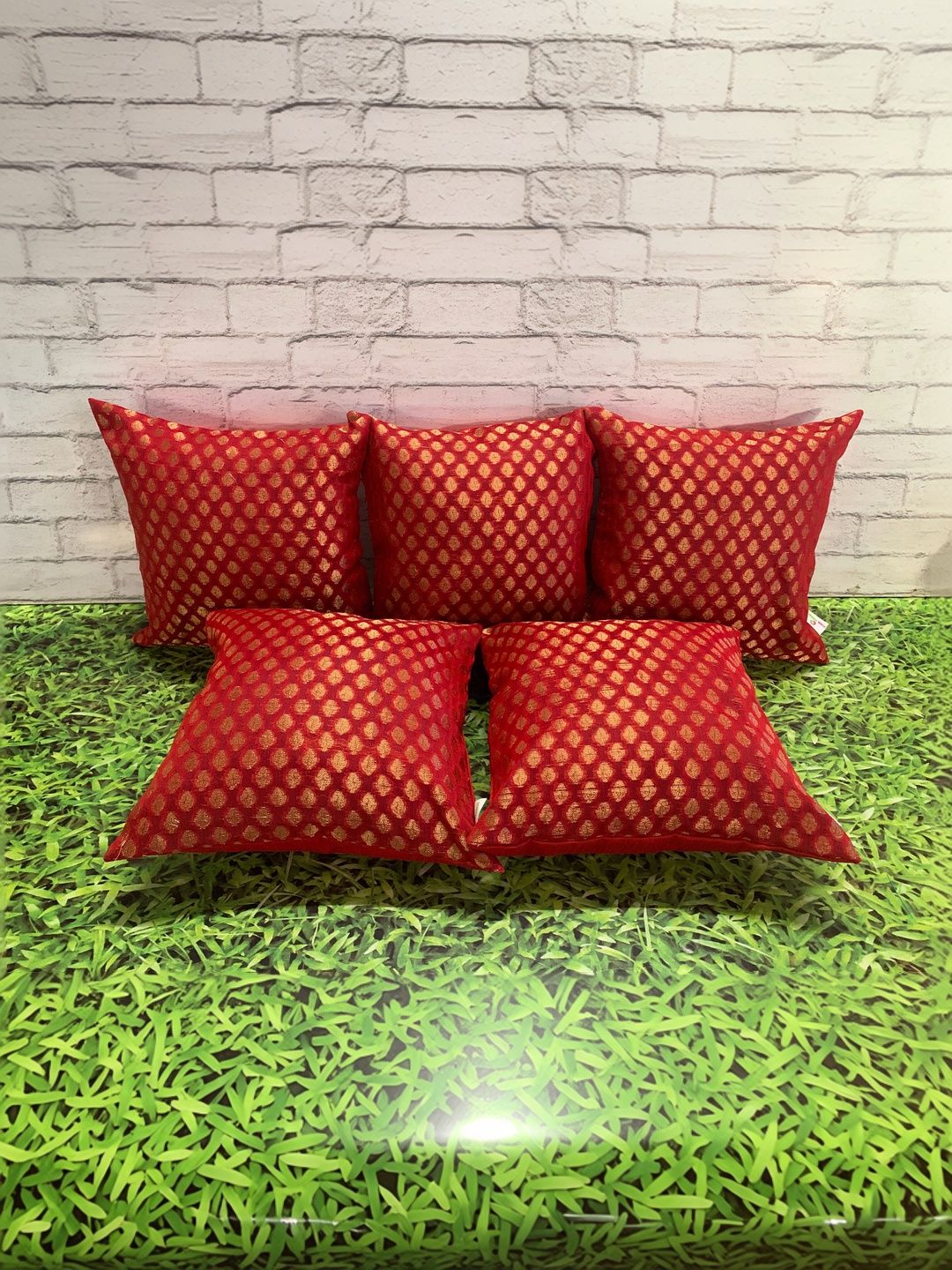 Pink Parrot Multicoloured Set of 5 Square Cushion Covers-picture-16
