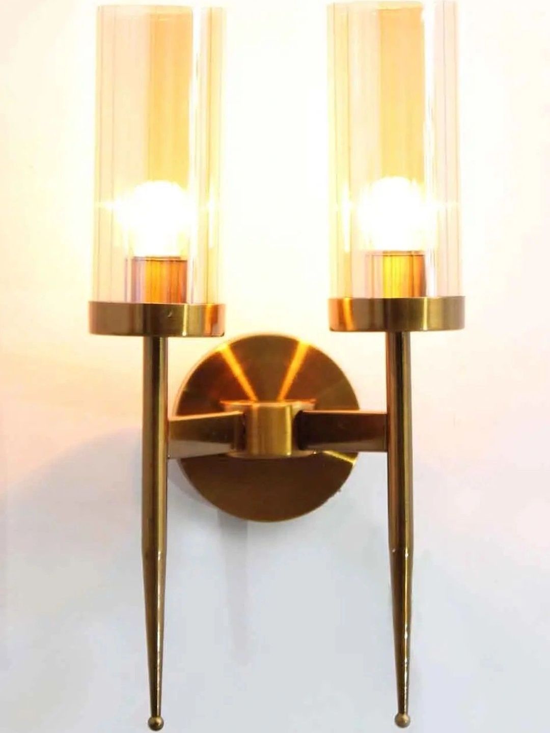 Stello Gold-Toned Metal Contemporary Cylinder Shaped Wall Lamp-picture-29