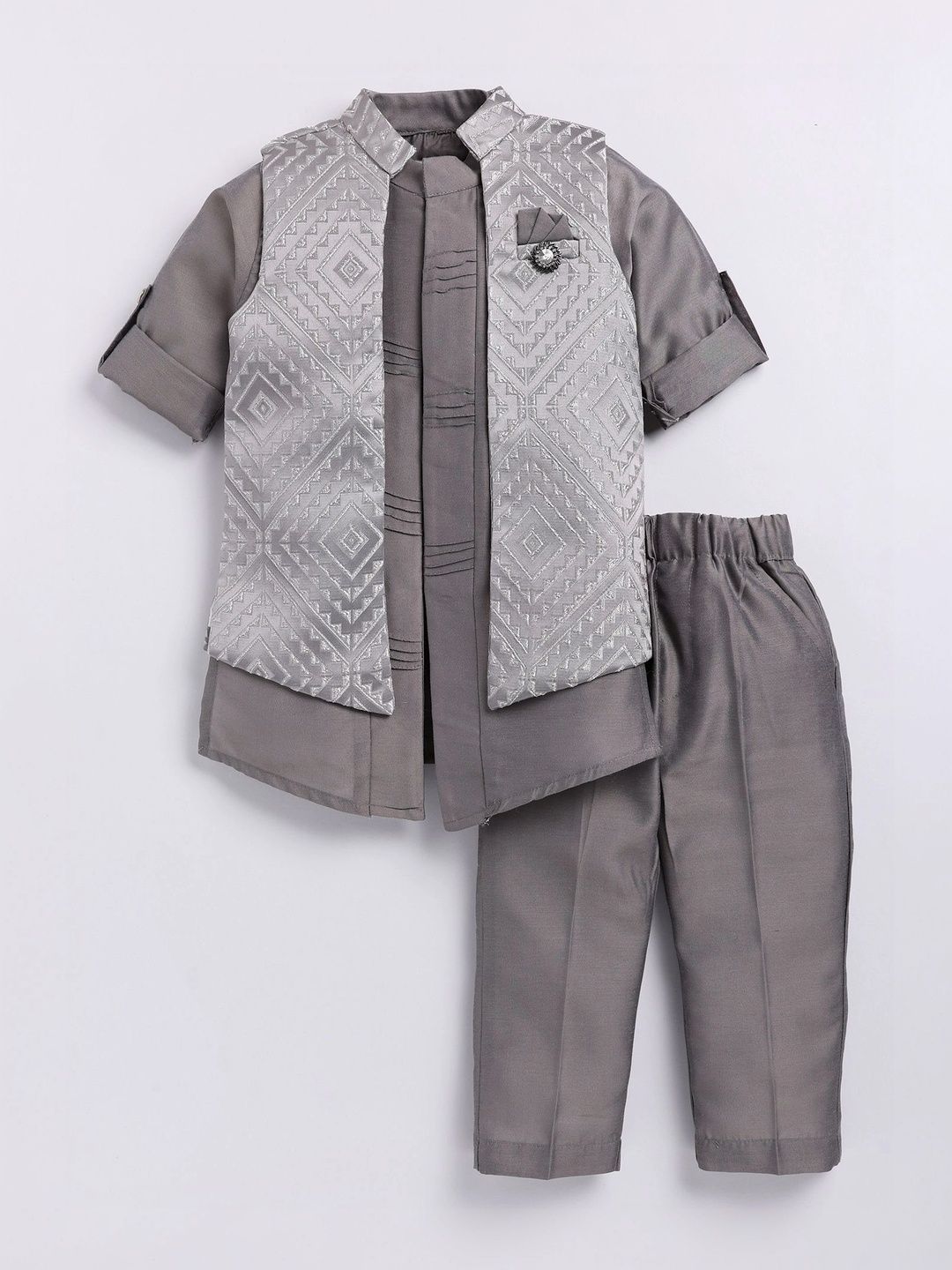 LITTLE COLLARS Boys Regular Kurta with Pyjamas-picture-27
