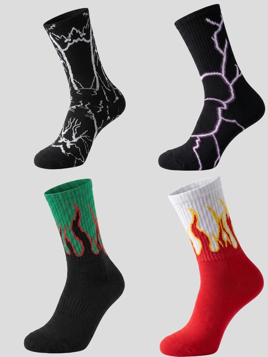 Moda Rapido Men Pack of 4 Cotton Blend Patterned Above Ankle Socks-picture-19
