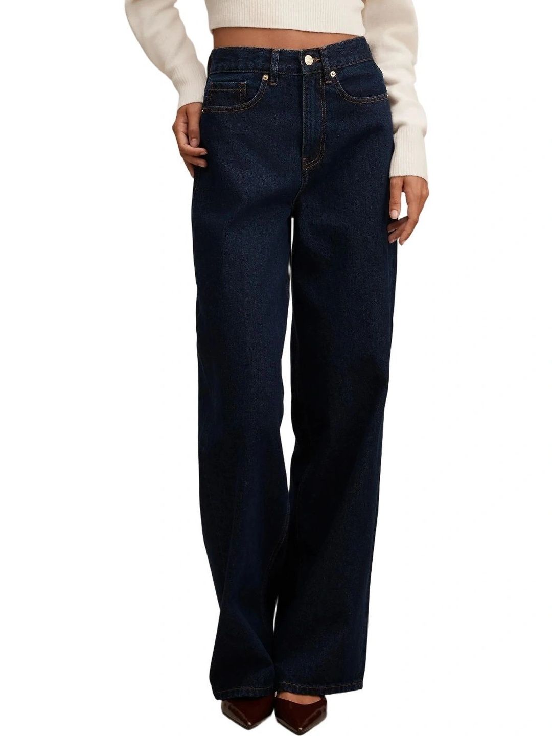 Forever New Women Wide Leg High-Rise Heavy Fade Jeans-picture-40