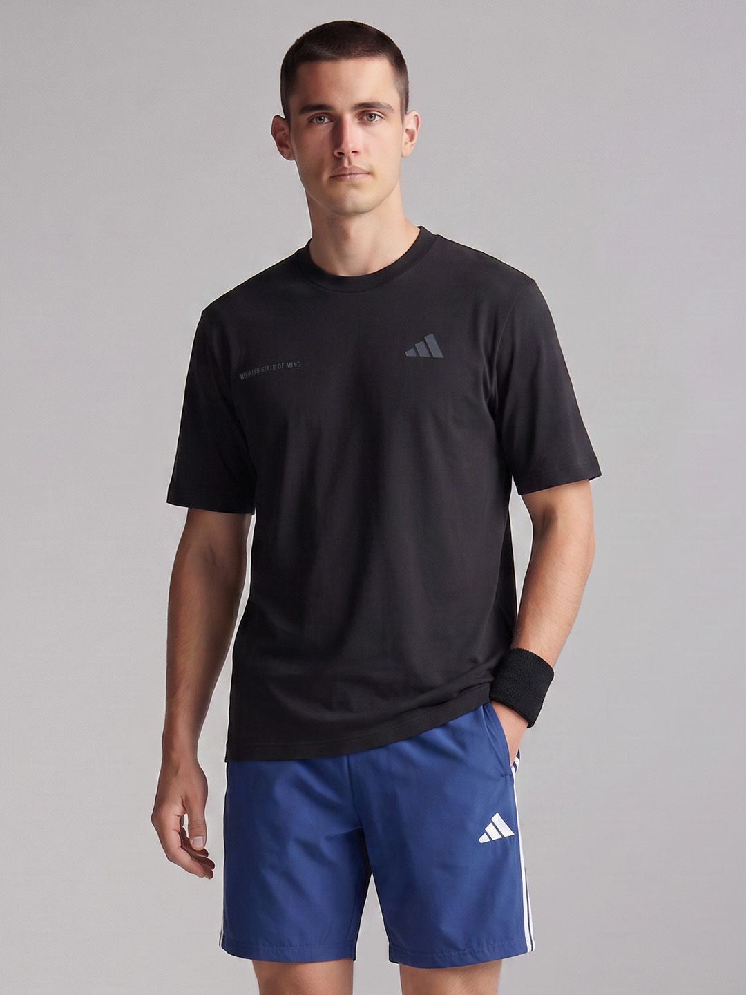 ADIDAS Brand Logo Printed Pure Cotton T-shirt-picture-39