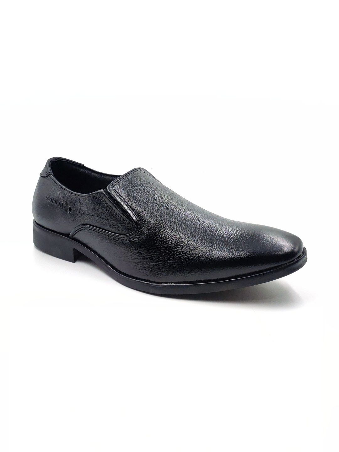 Balujas Men Textured Leather Round Toe Slip-On Slip-On Shoes Formal Shoes-picture-44