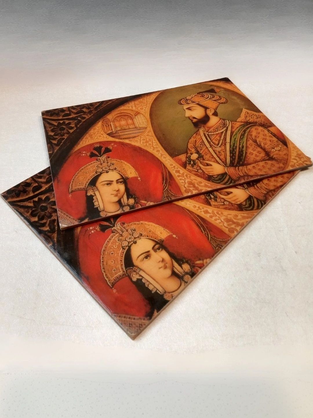 THE HOME CO. 2-Pcs Brown & Red Printed Rectangle Table Placemats-picture-22