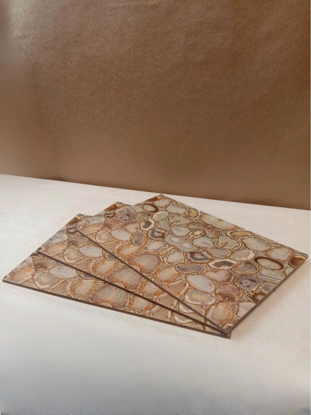 THE HOME CO. 3-Pcs Beige Printed Rectangle Table Placemats-picture-34