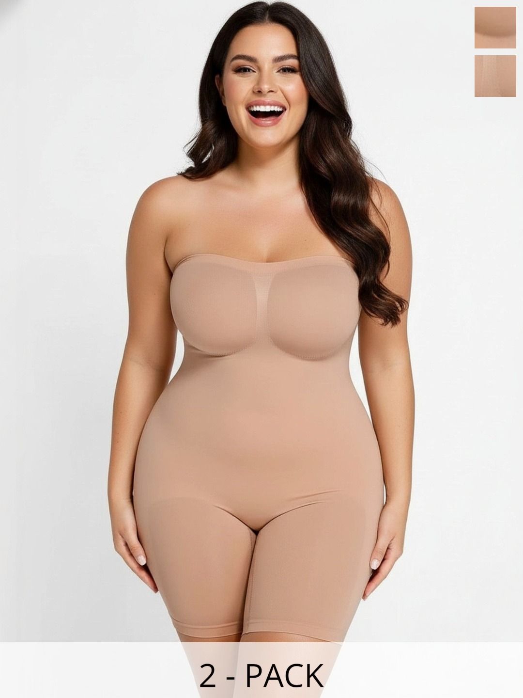 DHANDAI FASHION Pack of 2 Seamless Full High-Rise Tummy & Thigh Full Shapewear-image-35