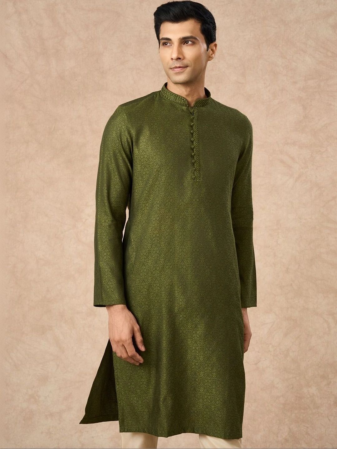 Manyavar Men Ethnic Motifs Regular Kurta with Pyjamas-picture-30