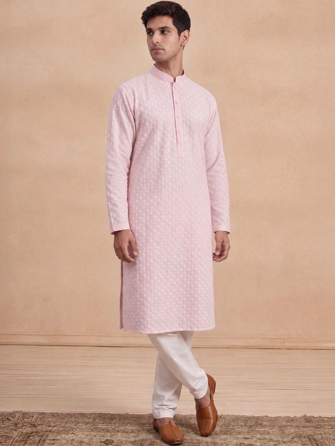 House of Chikankari Men Embroidered Chikankari Kurta-picture-46