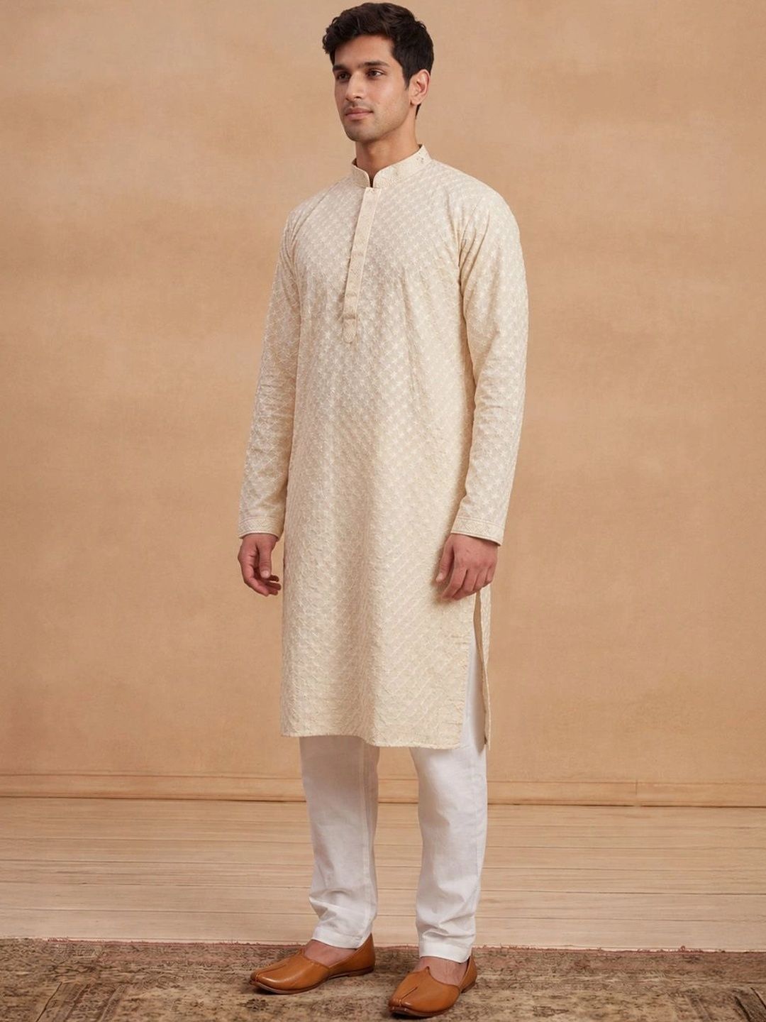 House of Chikankari Men Embroidered Chikankari Kurta-picture-56