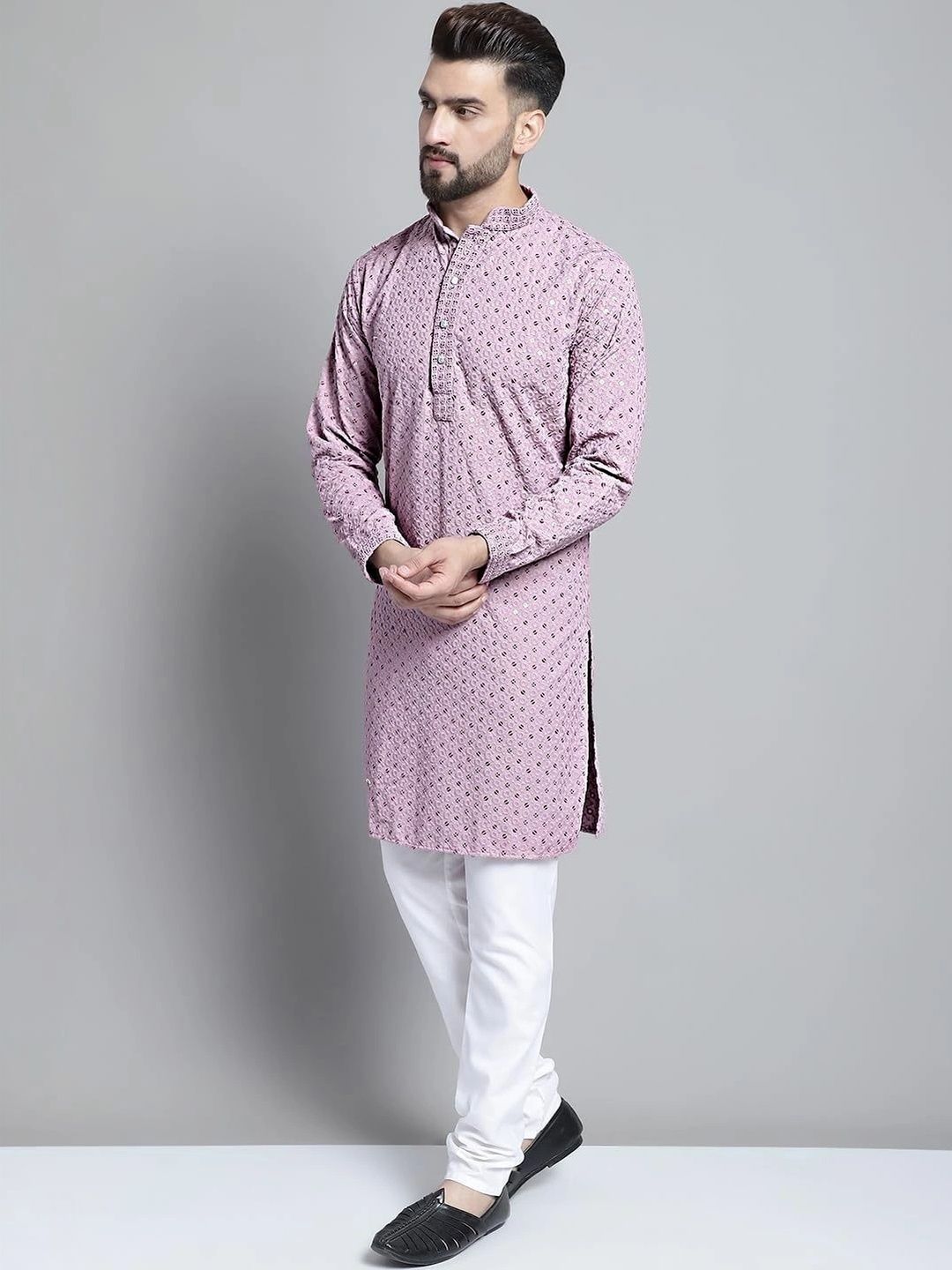 Moda Rapido Men Embroidered Chikankari Handloom Kurta-picture-30