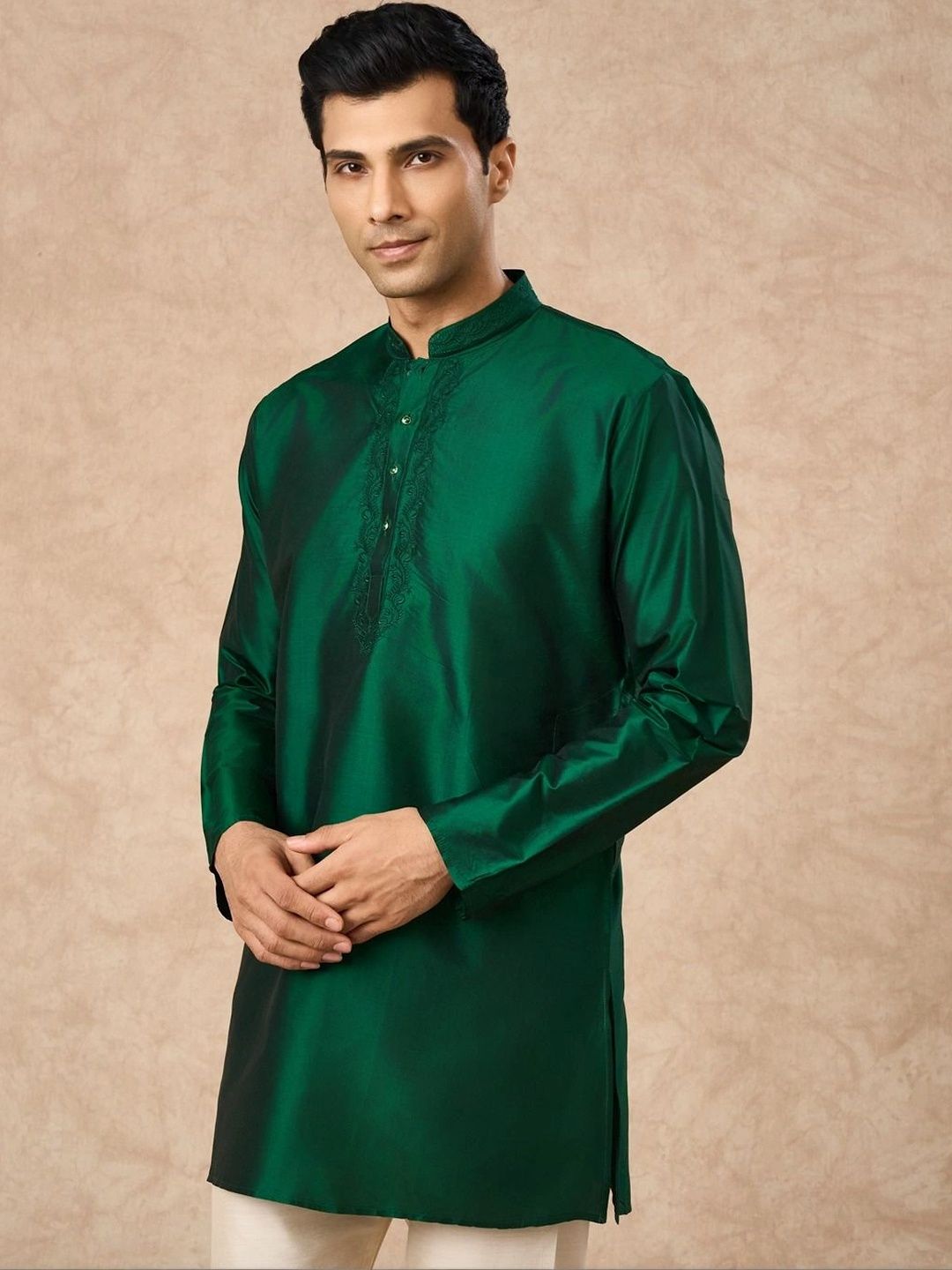 Manyavar Men Embellished Thread Work Kurta-picture-55
