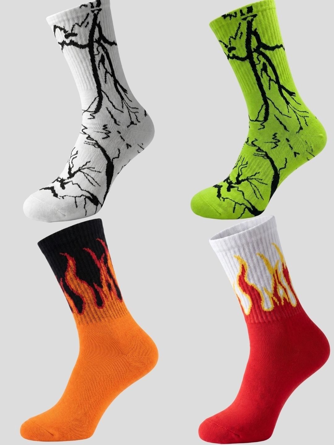 Moda Rapido Men Pack of 4 Cotton Blend Patterned Above Ankle Socks-picture-58