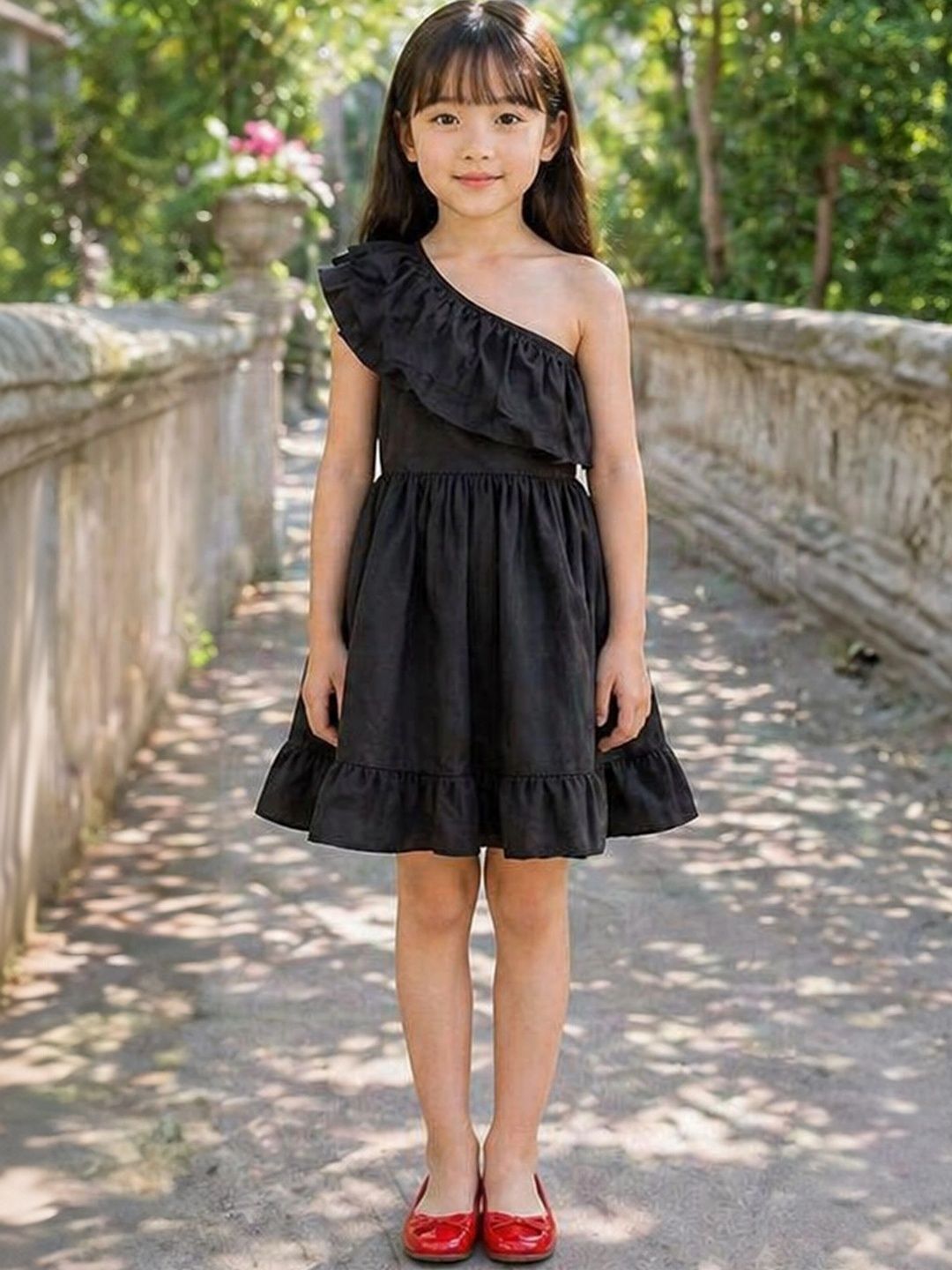 LULU & SKY Ruffled A-Line Dress-picture-14