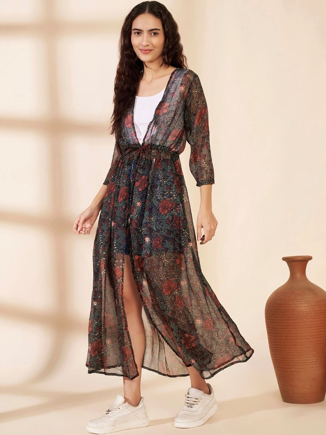 Fbella Women Printed Longline Shrug-picture-22