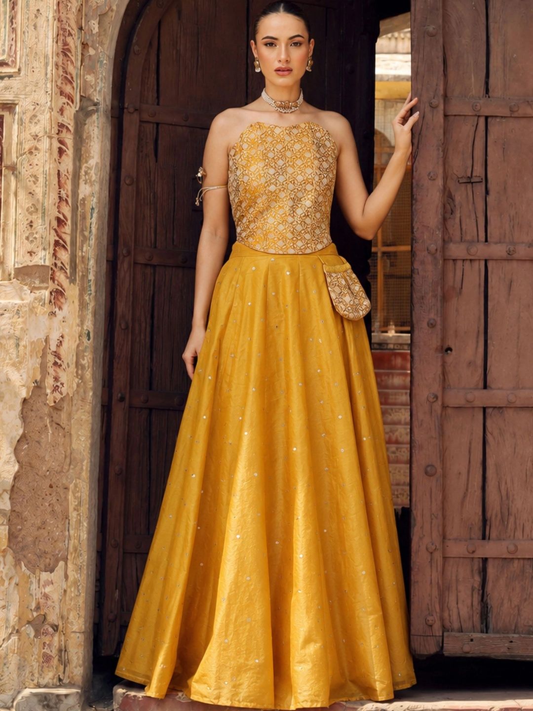 Luxe - Shae by SASSAFRAS Embroidered Sequinned Ready to Wear Lehenga &-picture-43