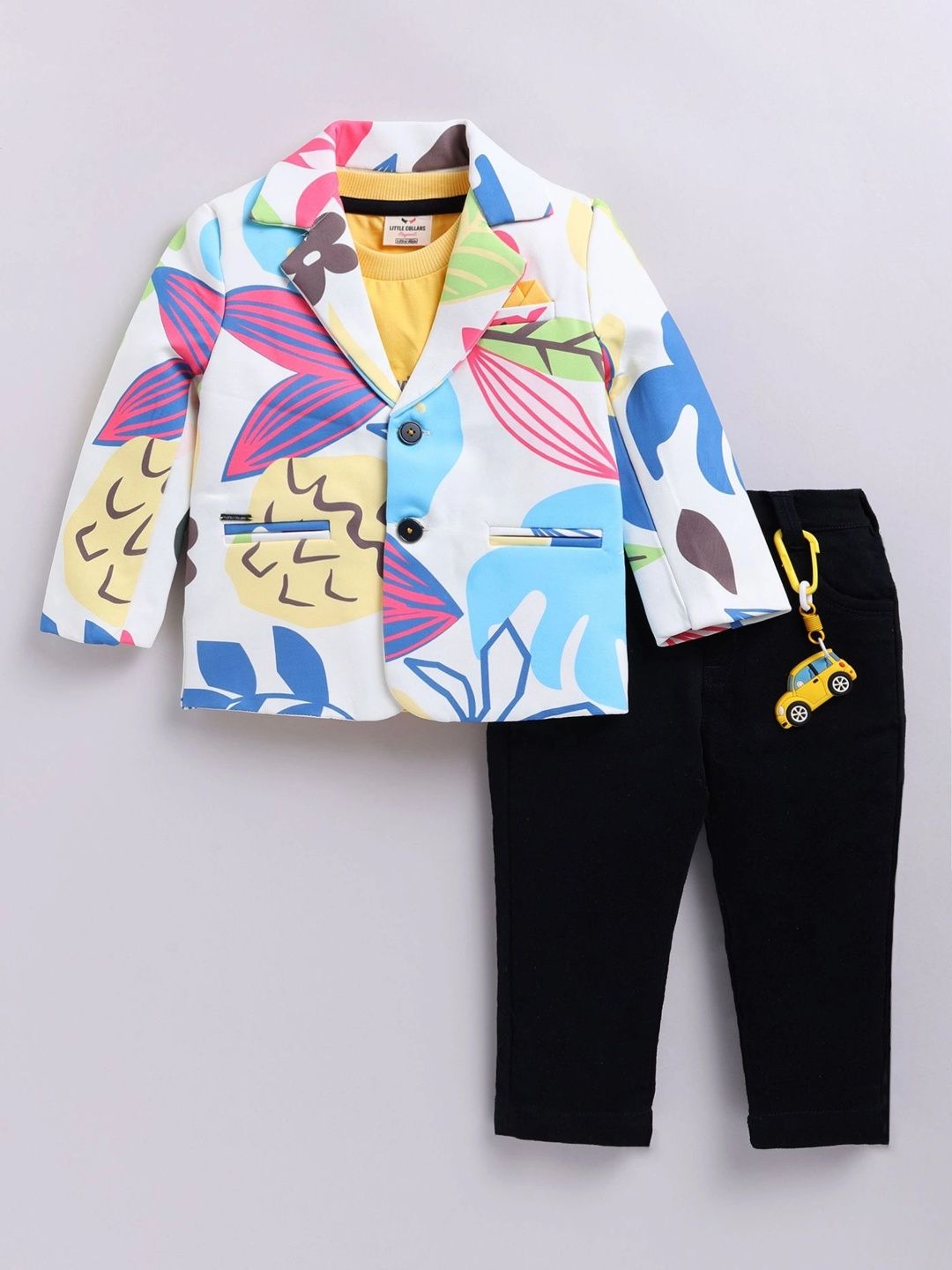 LITTLE COLLARS Boys Printed T-shirt with Trousers-picture-55