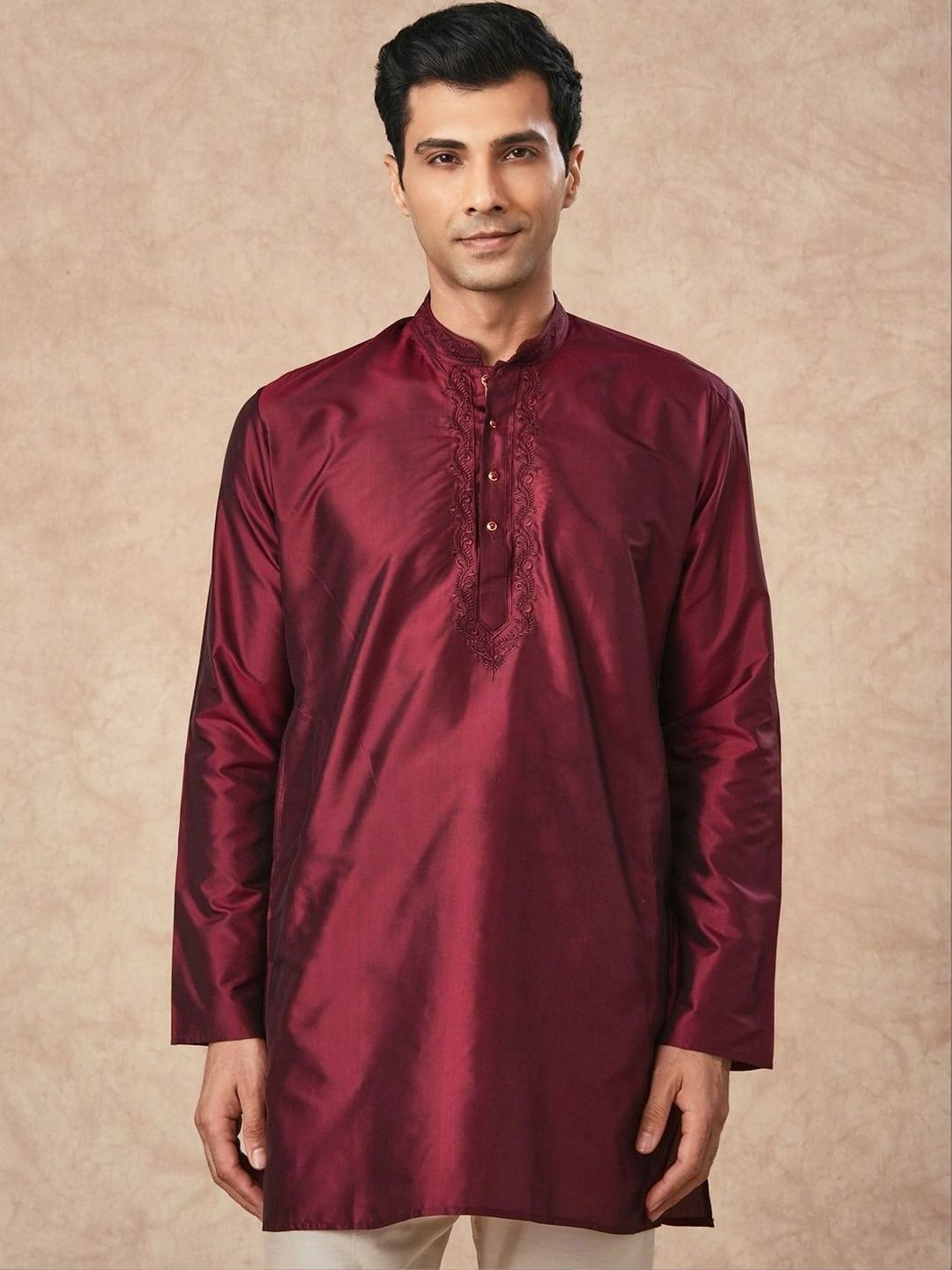 Manyavar Men Embellished Thread Work Kurta-picture-15