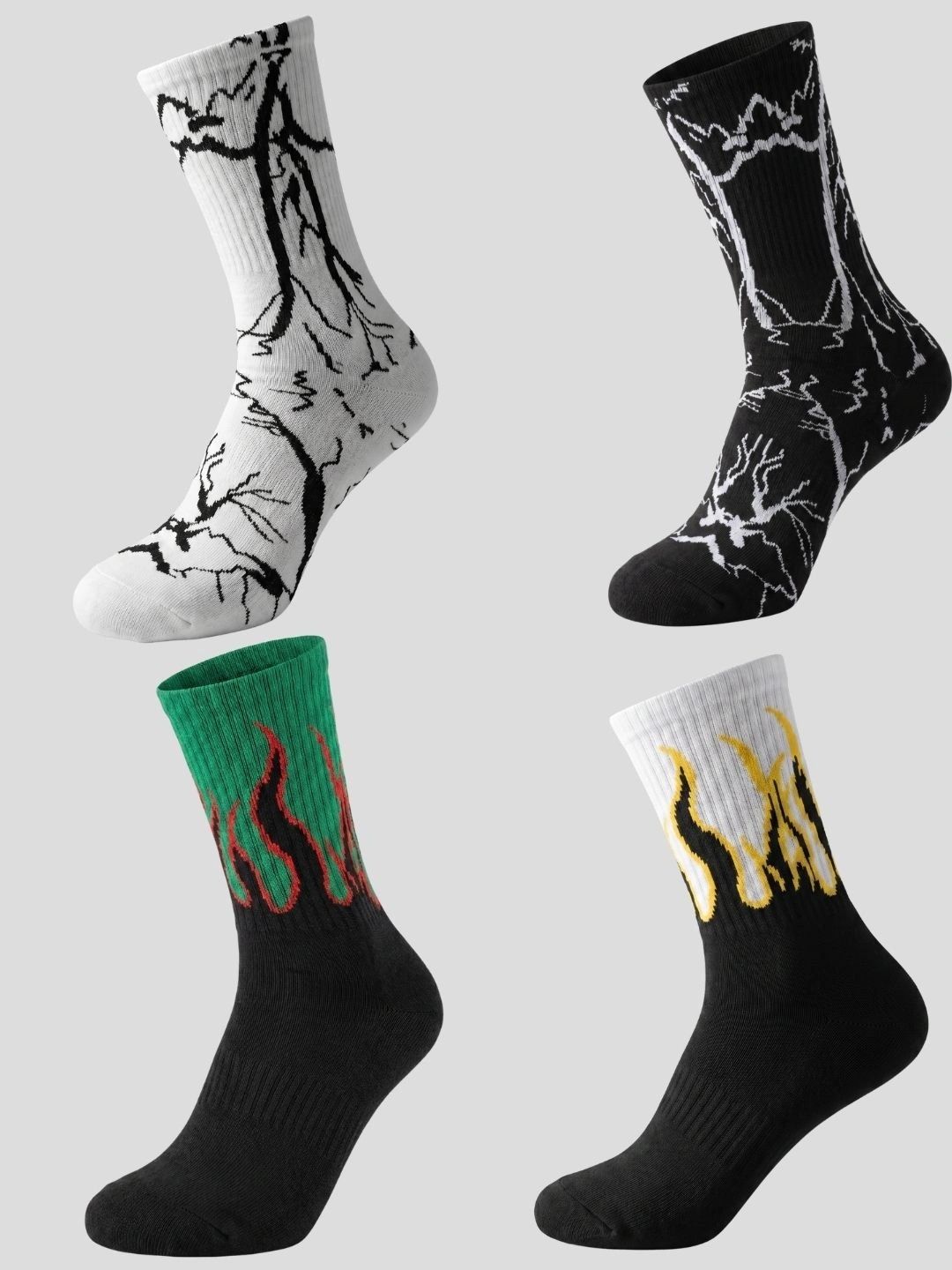 Moda Rapido Men Pack of 4 Cotton Blend Patterned Above Ankle Socks-picture-36