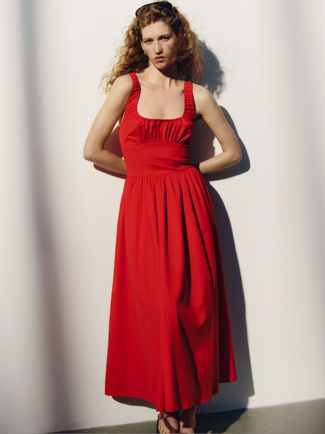 H&M Ruched linen-blend dress-picture-33