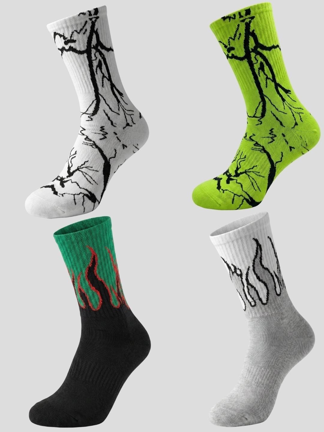 Moda Rapido Men Pack of 4 Cotton Blend Patterned Above Ankle Socks-picture-16