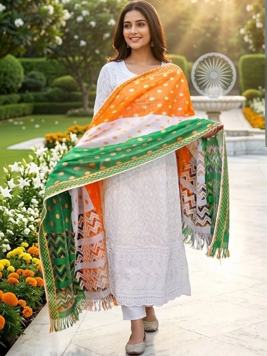 Monamaar Printed Dupatta with Zari-picture-32