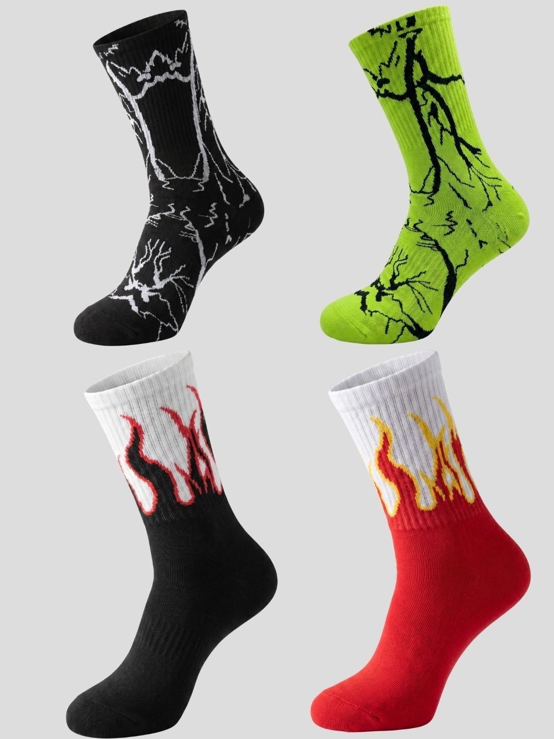 Moda Rapido Men Pack of 4 Cotton Blend Patterned Above Ankle Socks-picture-32