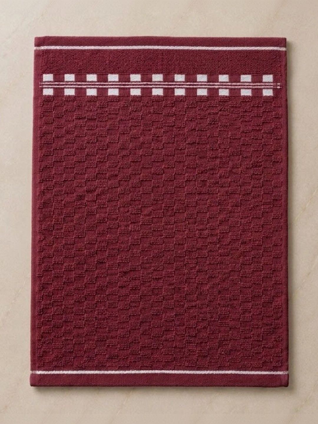 DEMARK Maroon Cotton Hand Towels-image-7