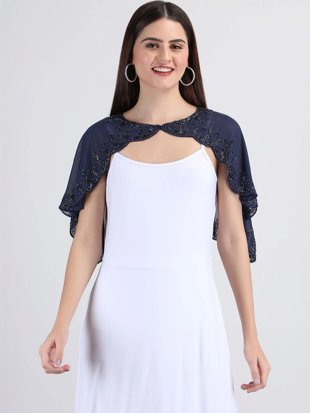 AOL Women Party Embellished Crop Shrug-image-40